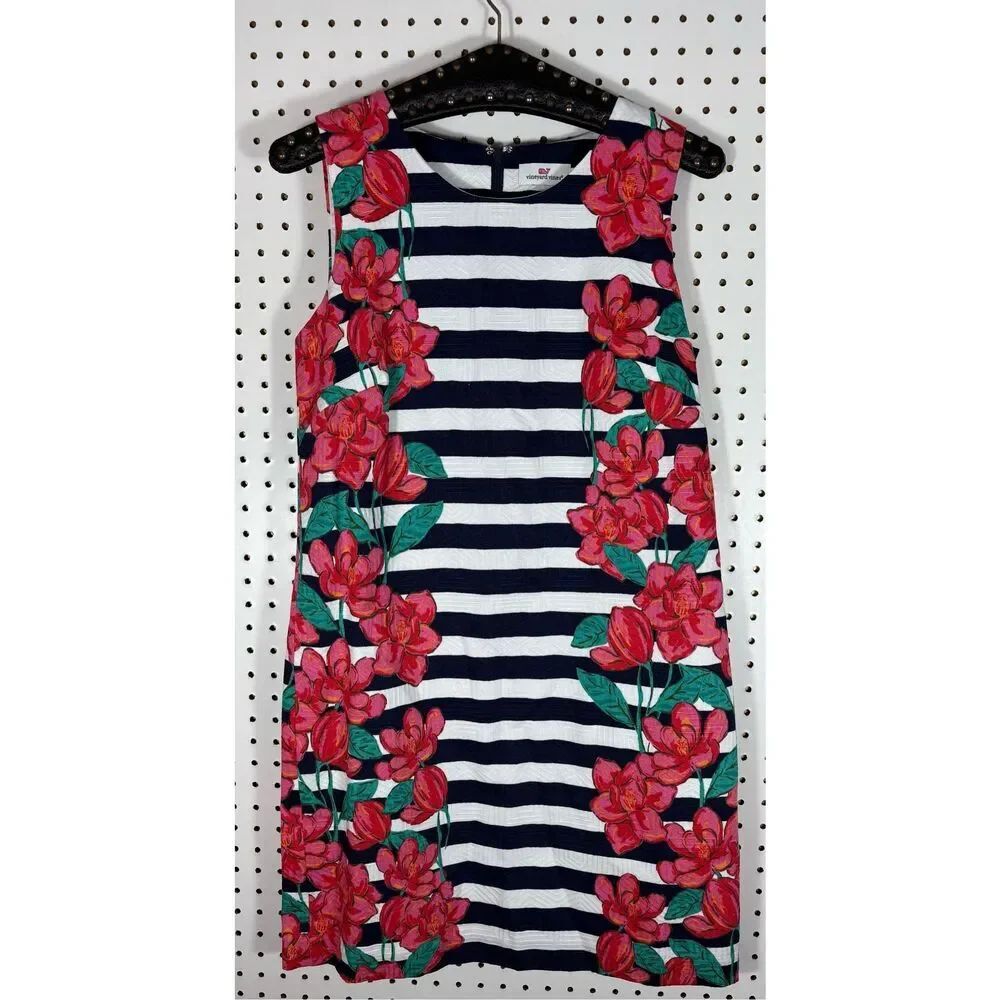 Vineyard Vines Magnolia stripe shift dress size 4